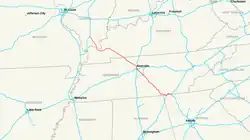 Streckenverlauf der Interstate 24