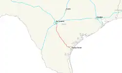 Streckenverlauf der Interstate 37