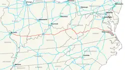 Streckenverlauf der Interstate 64