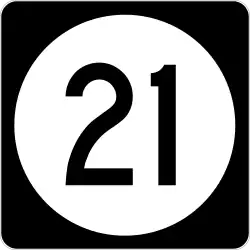 Straßenschild der Iowa Highway 21
