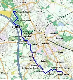 Karte des Wanderweges