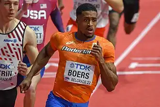Isayah Boers bei den Hallenweltmeisterschaften 2022 in Belgrad