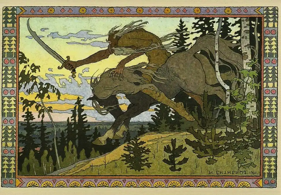 Koschtschei der Ewige (Zeichnung von Iwan Bilibin)