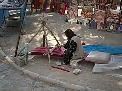 Horizontaler nomadischer Webstuhl