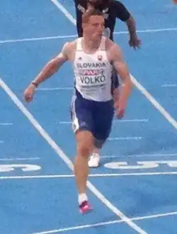 Ján Volko – ausgeschieden als Sechster in 10,25&nbsp;s