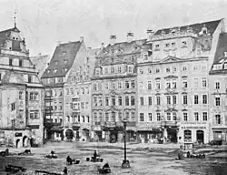 Kochs Hof und Jöchers Haus (um 1860)