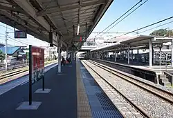 Blick auf die Bahnsteige