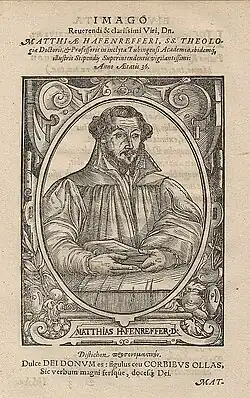 Matthias Hafenreffer, Professor für Theologie