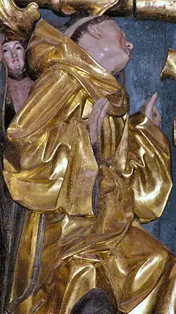 Figur des Jakob der Däne als Detail im Dom St. Knud
