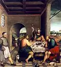 Gemälde Cena in Emmaus von Jacopo Bassano (1537/38) in der Kirche von Cittadella