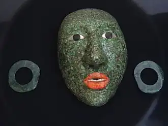 Jade-Maske der Maya (8.&nbsp;Jh.)