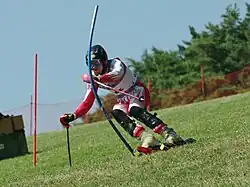 Jakob Rest im Weltcupslalom von Rettenbach im Juli 2011