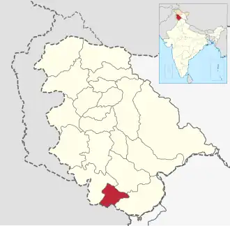 Positionskarte des Distrikts Samba