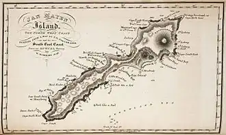 Scoresbys Karte von 1820 mit der Insel Egg Island