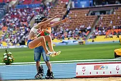 Jana Velďáková Rang acht mit 6,56&nbsp;m