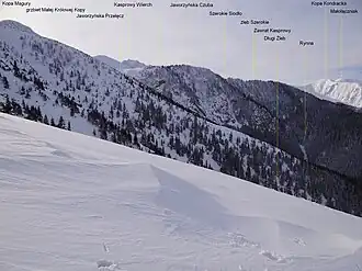 Blick unterhalb des Diabełek