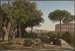 Blick auf das Kolosseum vom Palatinhügel