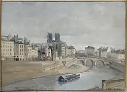 Jean-Baptiste Camille Corot: Quai des Orfèvres et pont Saint-Michel, 1833
