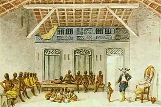 Sklavenmarkt-Szene, Rua do Valongo (Jean-Baptiste Debret)