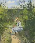 Jeanne Pissarro dite Minette, assise au jardin, Pontoise