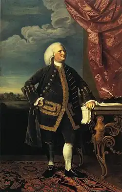 Ein von John Singleton Copley gemaltes Gemälde, das Jeremiah Lee zeigt.