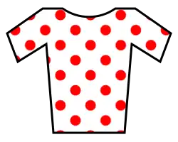 Maillot blanc à pois rouges