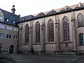Kirchenansicht vom Innenhof des Priesterseminars