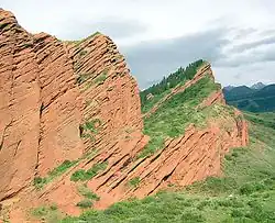 Felsen Sieben Bullen nahe Dscheti-Ögüs