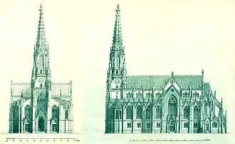 Bauzeichnung zur Grundsteinlegung