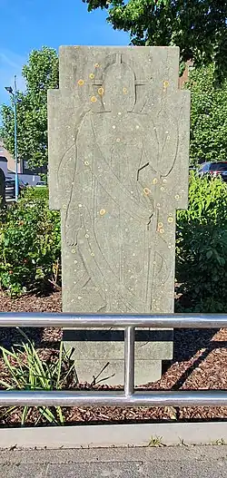 Gedenkstein am Jodokusplatz, Ort des ehemaligen Altarraumes