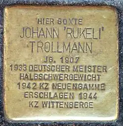 Stolperstein für Johann Trollmann in Hamburg