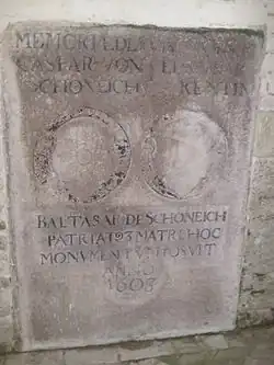 Kaspar von Schöneich († 1547), im Jahr 1603 von seinem Sohn Balthasar gesetzt (2012)
