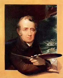The Studious Artist, Porträt von Thomas Birch