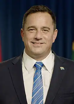 Ein bild von dem Parteivorsitzenden John Steenhuisen aus dem Jahr 2020