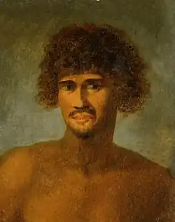 Ölbild des späteren Königs Pomaré I. auf Tahiti