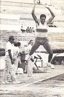 José Quiñaliza schied mit 15,86&nbsp;m&nbsp;aus