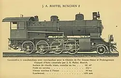 1910 von Maffei an die DHP gelieferte Lokomotive