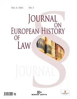 Journal on European History of Law - Umschlag