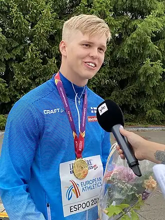 Juho Alasaari bei den U23-Europameisterschaften 2023 in Espoo