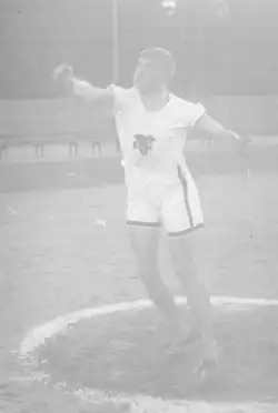 Juho Halme – hier beim Kugelstoßen – wurde&nbsp;Olympiasechster