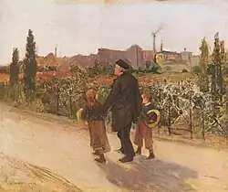 Le jour des morts (Allerseelentag), Öl auf Leinwand, 1882, 55&nbsp;x&nbsp;46&nbsp;cm, Budapest, Ungarische Nationalgalerie
