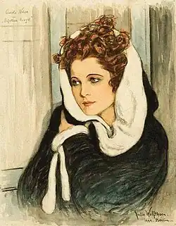 Carola Neher in dem Theaterstück von Noël Coward Gefallene Engel (1929)