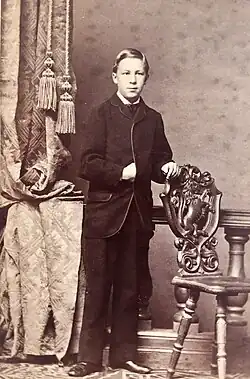 Julius von Platen als Schüler des Sundischen Gymnasiums in Stralsund, Fotografie (1869/70)