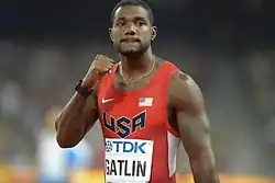 Vizeweltmeister Justin&nbsp;Gatlin, USA – um eine Hundertstelsekunde&nbsp;unterlegen