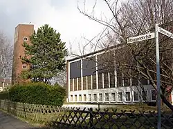 Die 2009 abgerissene evangelische Lukaskirche