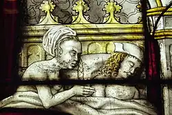 Bernhards Versuchung durch das Mädchen (Ausschnitt)