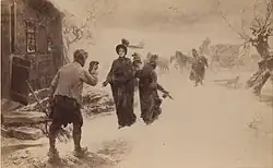 Königin Luise, Gräfin Voss auf der Flucht nach Memel 1804 (1890)