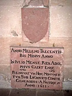 Gedenktafel von 1611