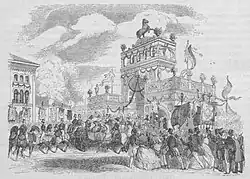 Einzug des Kronprinzenpaars Karl und Olga durch das Königstor am 23. September 1846.