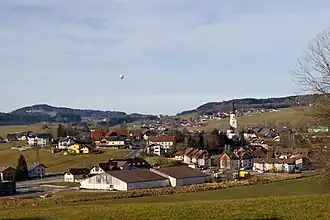 Blick von Osten auf Köstendorf